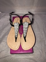 Rampage Women&#39;s Pindle Beaded Sandals Black Size 8M - $16.88