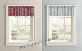 Diamonds Textured Fabric Window Valance 60&quot; x 14&quot; Color Choices, Modern - NEW - £13.41 GBP