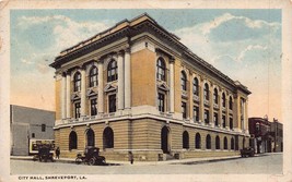 Shreveport Louisiana La~City Hall &amp; AUTOMOBILES~1928 Postcard - £6.22 GBP