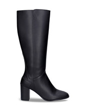 Vegane kniehohe Boot für Damen aus schwarzer Apfelhaut mit Reißverschlus... - £137.18 GBP