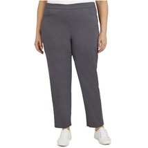 Alfred Dunner Womens Plus 22W Gray Super Stretch Slimming Allure Pants NWT AY52 - $25.47