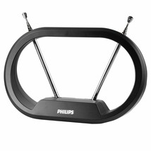 Philips Modern Loop Rabbit Ears Indoor TV Antenna, 15 inch Extendable Di... - £25.49 GBP