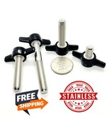 5/16&quot;-24 Fine Thread Stainless Thumb Screws Black Tee Wing Knob Bolts - $18.95 CAD+