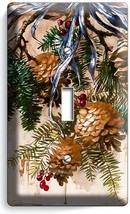 Retro Pine Tree Cones 1 Gang Light Switch Wall Plate Country Cabin Hd Home Decor - £9.48 GBP