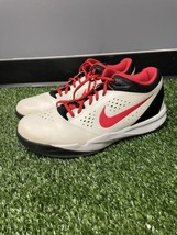 Nike Men&#39;s Zoom Attero Basketball Shoes 555036-101 Size Sz 13 White Red ... - $38.50