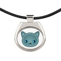 A necklace with a Russian Blue. A new collection with the cute Art-Dog cat - £11.62 GBP