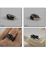 Blue and Clear Diamonds 925 Silver Ring Size 7 (#J1049) - $2,855.92 MXN