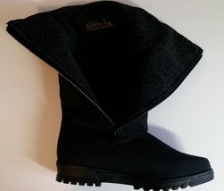 New Women&#39;s Toe Warmers #T98822 black tall boots 10M - MADE IN CANADA - $110.00
