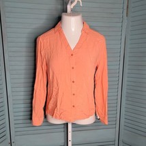 Caribbean Joe Button Up Collared Shirt ~ Sz S ~ Pink/Orange - £17.97 GBP