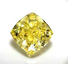 1.20ct Natural Loose Fancy Intense Yellow Color Diamond GIA VS1 Cushion - £6,890.16 GBP