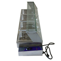 Updated 110V 4-Pan Tabletop Bain-Marie Buffet Food Warmer with Transparent Cover - £314.77 GBP