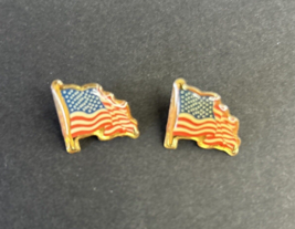 Vintage American Waving Flag Lapel Pin United States Of America Patriotic - £4.00 GBP
