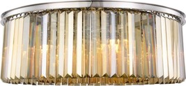 Flush-Mount Ceiling Light SYDNEY Traditional Antique 10-Light Gold Teak - £1,737.78 GBP