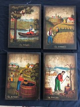 B. D&#39;Arte F. Conz Beautiful set of paintings . The four seasons - £192.49 GBP