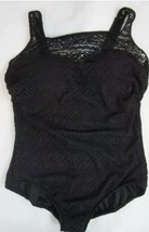  $80 INC International Concepts One Piece Sz 22W Black Swimsuit Crochet - £63.93 GBP