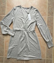 BCBGeneration Long Sleeve Twist Front Knit Dress Grey Size S - £61.97 GBP