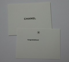 CHANEL Authentic Congratulations! White Greeting Card &amp; Envelope Blank Paper - £6.33 GBP