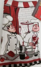 1 Kitchen Printed Cotton Terry Towel 15&quot; X 25&quot; 2 Fat Chefs In The Kitchen Rc Hom - £14.08 GBP