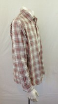Wrangler Cotton Long Sleeve Button Up Gray Red Striped Men&#39;s Casual Shirt Size L - £8.69 GBP