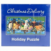 1000 Piece Jigsaw Puzzle Christmas Delivery Holiday Cats in Mailboxes Cu... - $21.78