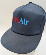 Vtg USAir US Airlines Mesh Snapback Trucker Hat Cap Swingster Made In USA - £10.46 GBP