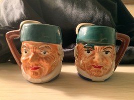 Vintage Ceramic Pair Man Women Salt and Pepper Shakers S&amp;P - £35.44 GBP