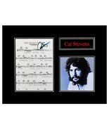 Cat Stevens Signed Sheet Music Museum Framed Ready to Display - $569.25