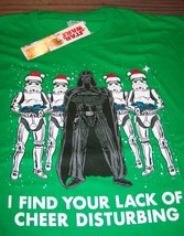 Funny Star Wars Lack Of Cheer Darth Vader Christmas T-Shirt Large New - £15.92 GBP