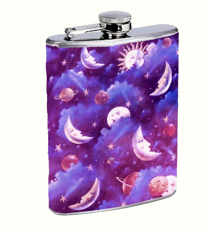 Celestial Whimsy C3 8oz Stainless Steel Hip Flask Drinking Liquor Sun an... - $16.78 Celestial Whimsy C3 8oz Stainless Steel Hip Flask Drinking Liquor Sun an... - $16.78