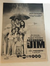 According To Jim TV guide Print Ad Jim Belushi Courtney Thorne Smith TV1 - $5.93