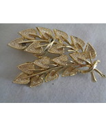 Coro Leaf Designed Pendant 2 ½ x 1 ½ inches (needs pin) (#5557)  - $20.50 CAD