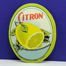 Vintage label soda pop ephemera advertising manchester duckworth citron ... - £7.69 GBP