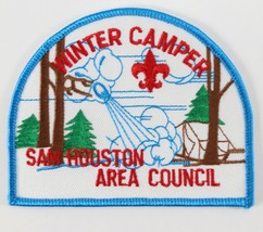 Vintage Sam Houston SHAC Winter Camper Border Blue Boy Scouts BSA Camp Patch - £9.31 GBP