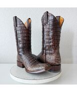 NEW Rod Patrick Mens Cowboy Boots 12 AAAA Brown Caiman Leather Western B... - $1,084.05