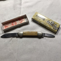 Vintage Frost Cutlery Canoe Pocket Knife 2 Blade Surgical Steel W/box - £21.01 GBP