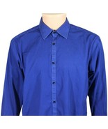 BEN SHERMAN DRESS SHIRT 16.5 32/33 Large Flip Cuff Long Sleeve Blue Spec... - £13.91 GBP