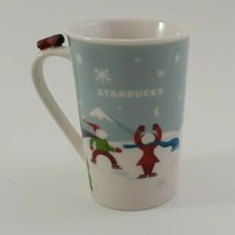 Starbucks Mug Cup 2011 Holiday Christmas Coffee Tea Red Airplane Dog Sled - £7.82 GBP