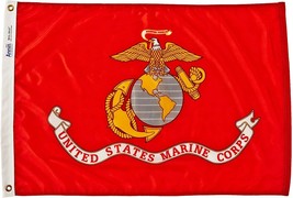 Marine Corps Flag Made in USA By Annin nylon NYL-GLO FMAA 3x5&#39; #439005 - £31.53 GBP