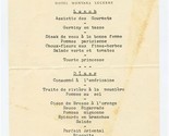 Hotel Montana Lucerne Lunch &amp; Diner Menu Lucerne Switzerland 1964 - $27.72