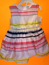 Carters Striped Bow Dress Baby Girls 24m Spring - $17.99