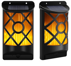 Solar wall lamp induction lamp flame torch flame flare flame flicker 66L... - £78.77 GBP