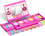 Kids Makeup Kit for Girl Washable Makeup Kit, Fold Out Makeup Palette wi... - $27.97