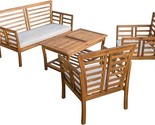 Christopher Knight Home Caydon Outdoor Chat Set, 4-Pcs Set, Brown Patina - $626.99