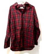 LL Bean Men’s Medium Button Up Flannel Shirt Traditional Fit Red Tartan ... - €28,46 EUR