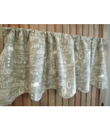 Valance Custom Made Curtain Lined and Scalloped Farmhouse - Cake Pie Gra... - $28.27 CAD