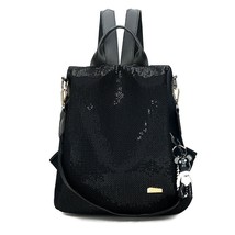 Sequined Female 2022 New Anti-theft School Bag Korean Version of Ox Multi-functi - £30.84 GBP