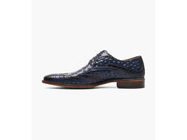 Stacy Adams Gennaro Wingtip Oxford Ostrich Print Leather Blue  25537-400 image 6