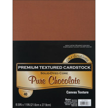 Canvas Cardstock 8.5 X11 Inches Pure Chocolate - $529.91 MXN