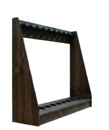 Rustic Traditional Wooden Vertical 12 Place Gun Rack Locking Rifle Storage - $4,524.85 MXN