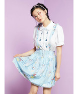 Disney Alice In Wonderland Baby Blue Suspender Skirt Size M, L, XL - £47.20 GBP